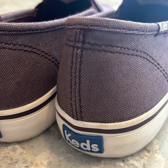 Women’s Keds Double Decker Shimmer Chambray Burgundy sneeker size 8 - Picture 7 of 8